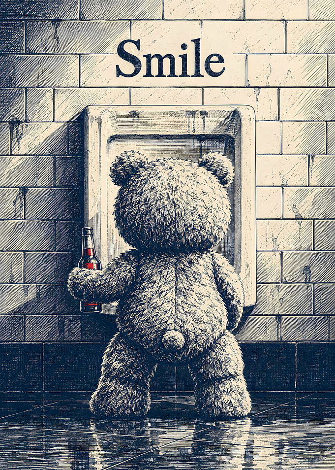 Bear Restroom Humor Art