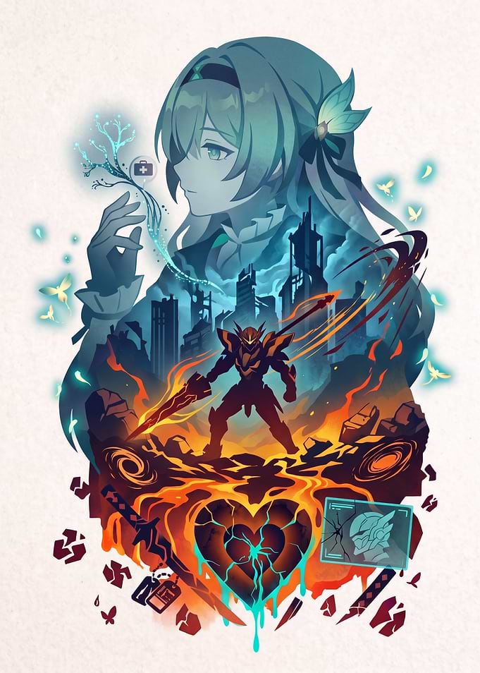 Firefly and SAM Honkai Star Rail Art