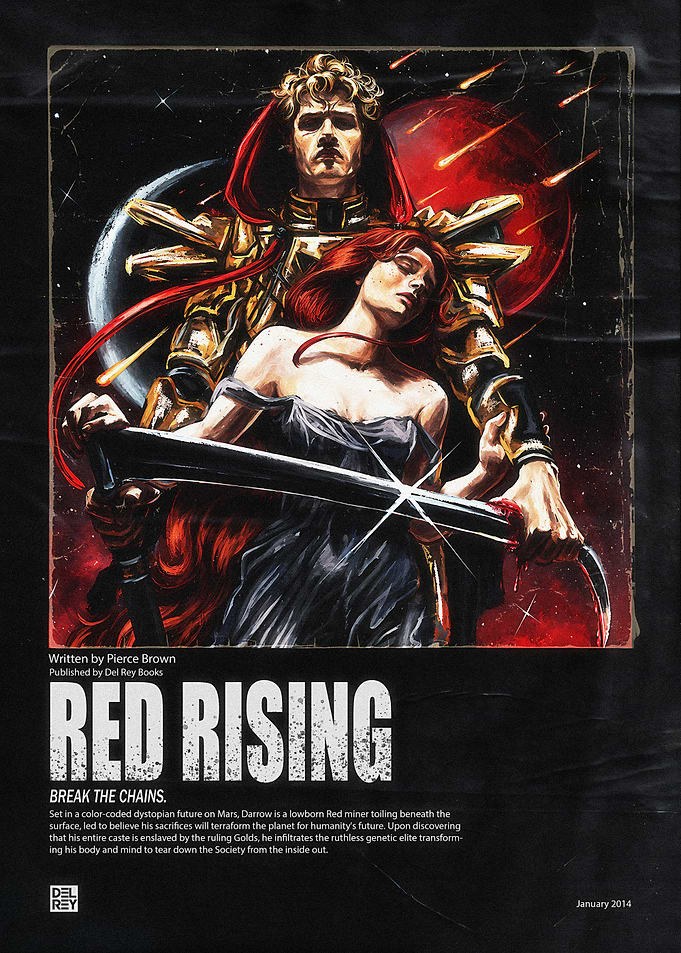 Red Rising Book Cover Poster