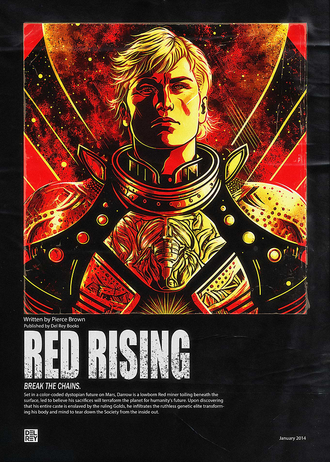 Red Rising Book Cover Poster