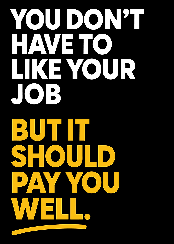 Modern Job Quote Motivational Wall Art