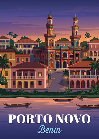 Porto-Novo Benin Travel Poster