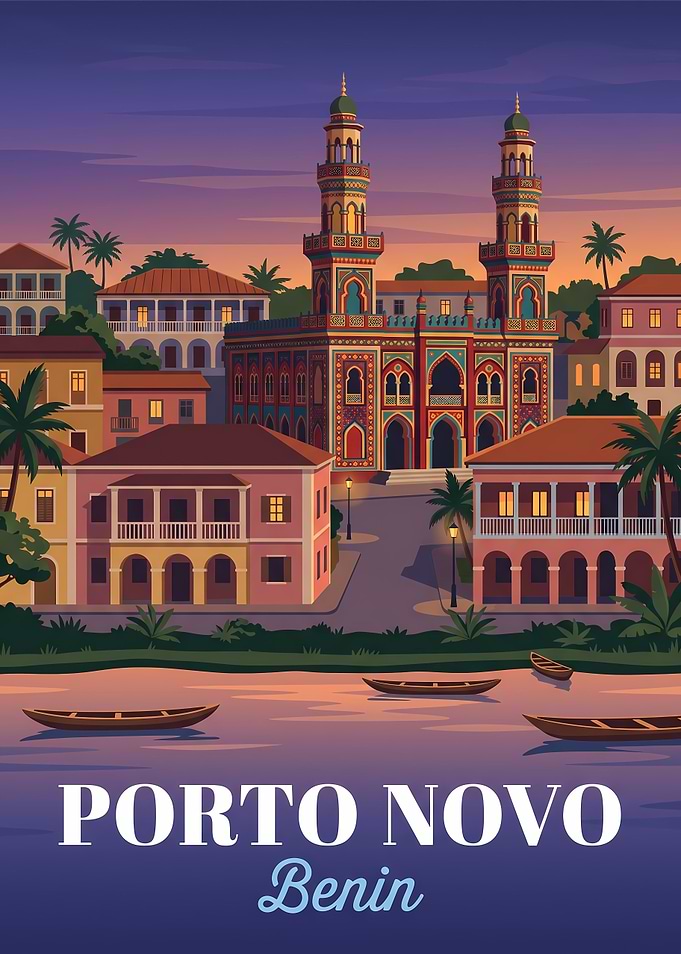 Porto-Novo Benin Travel Poster