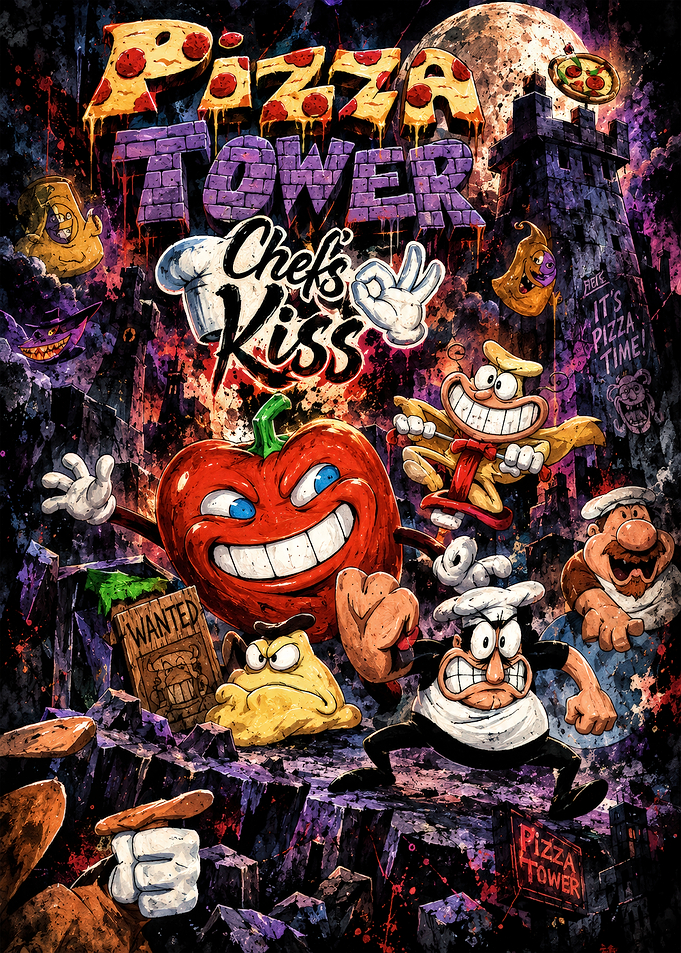 Pizza Tower Chefs Kiss Poster