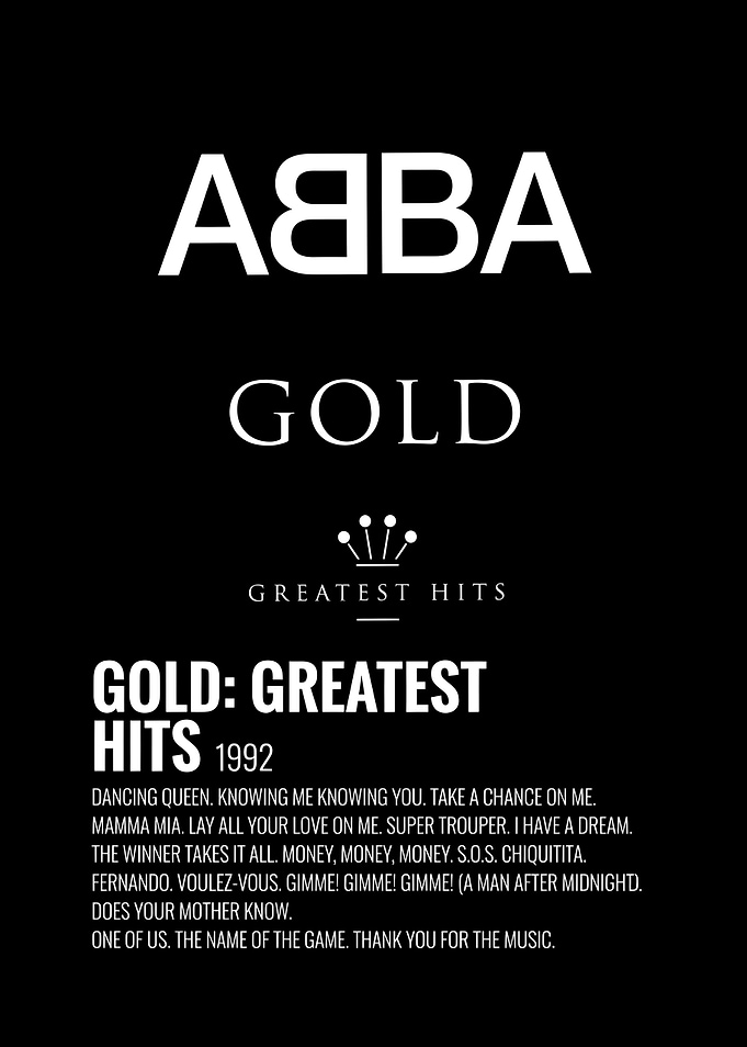 ABBA Gold Greatest Hits Poster