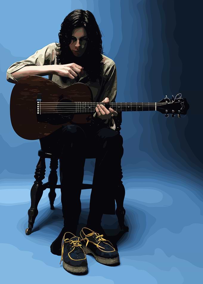 Musician Playing Acoustic Guitar