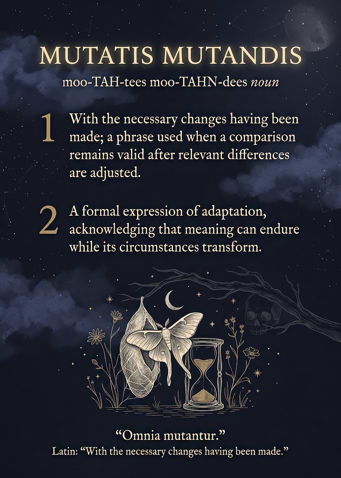 Mutatis Mutandis Definition Poster