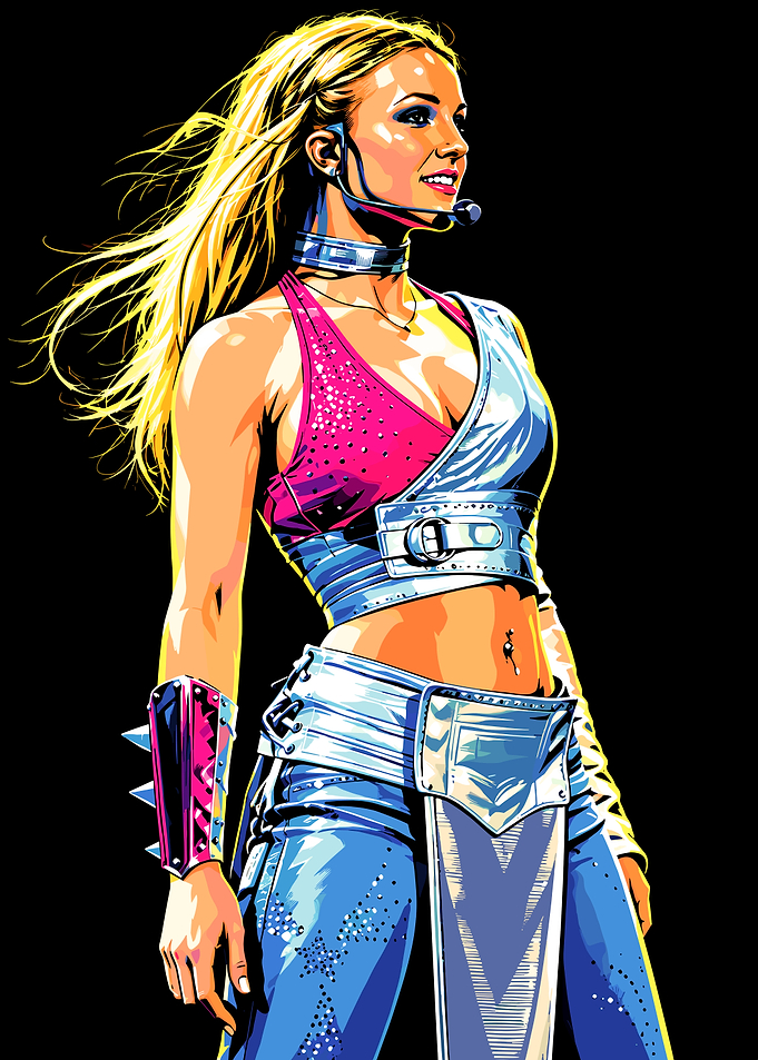 Britney Spears Pop Star Illustration