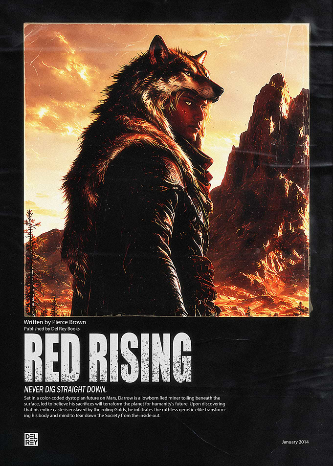 Red Rising Book Cover Poster
