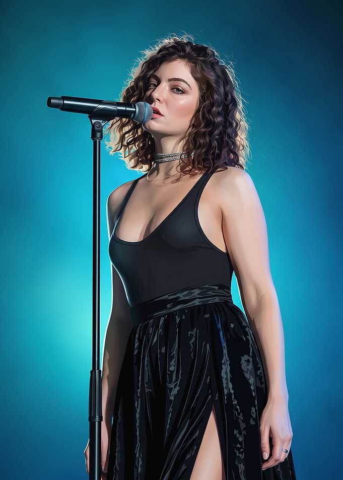 Lorde Performing on Stage