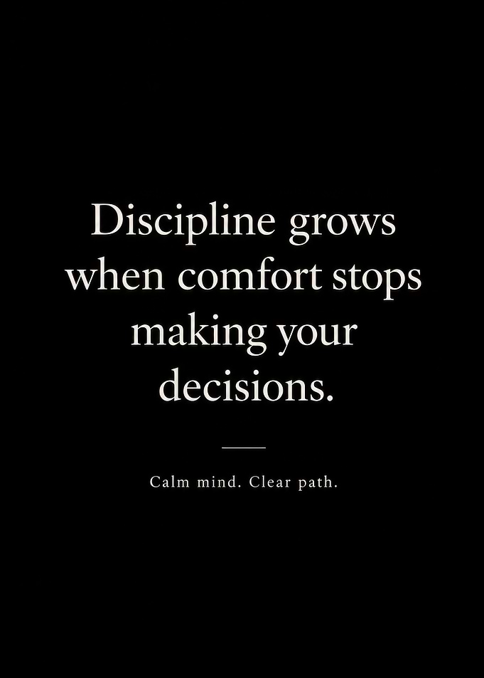 Inspirational Discipline Quote Poster