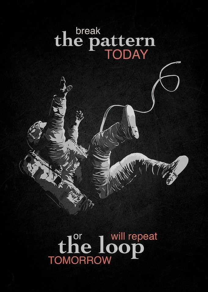 Break the Pattern Astronaut Poster