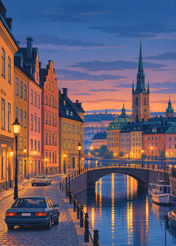 Stockholm Old Town at Twilight