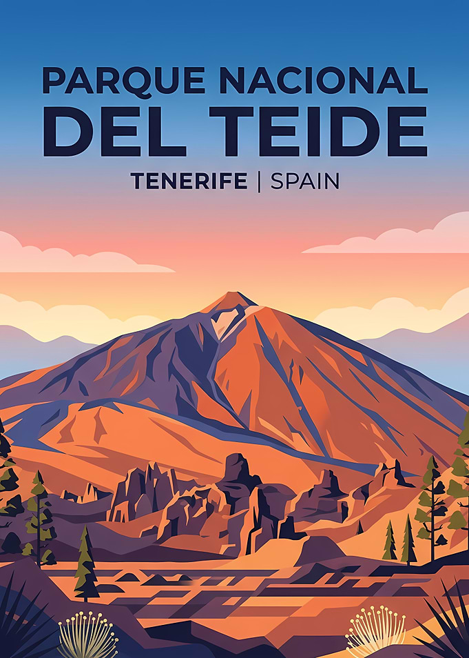 Teide National Park Travel Poster