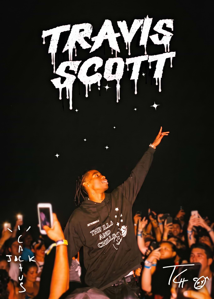 Travis Scott Concert Performance Poster