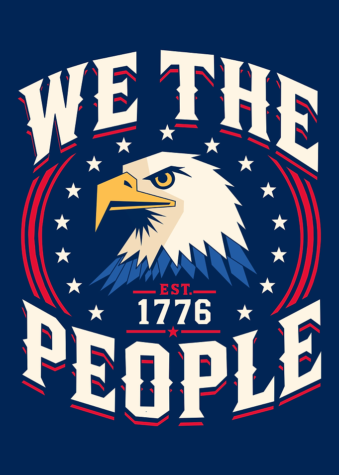 We The People Patriotic Eagle Design