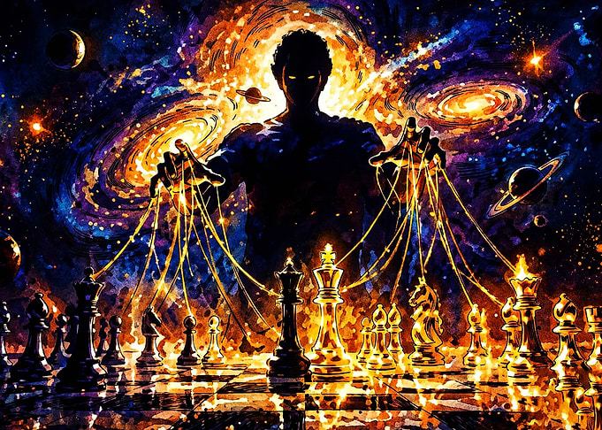 Cosmic Chess Master Space Art