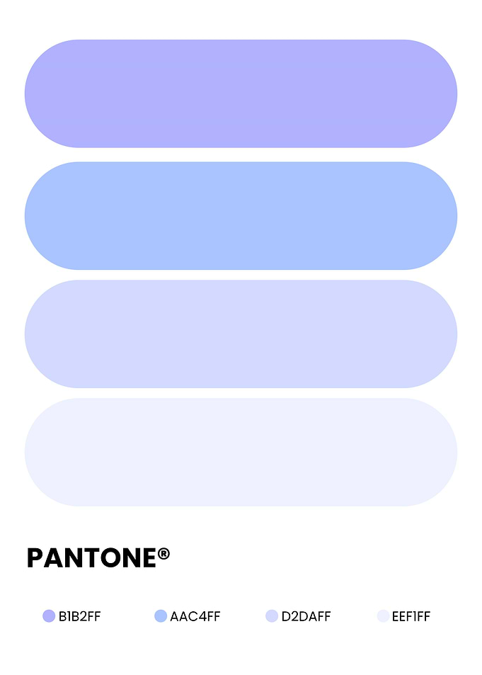 Pastel Blue Pantone Color Palette