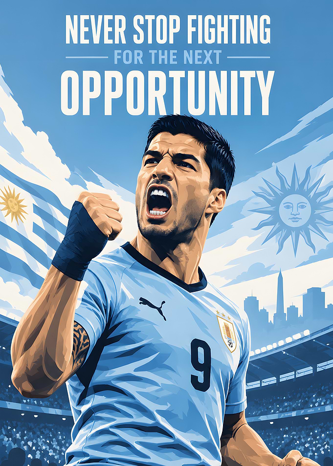 Luis Suarez Uruguay Soccer Poster