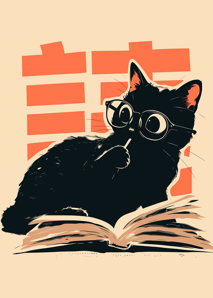 Literary Neko Cozy Reading Nook