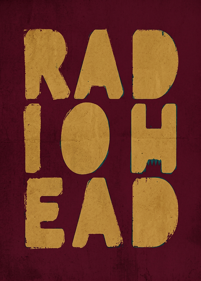 Radiohead Minimalist Typography Poster