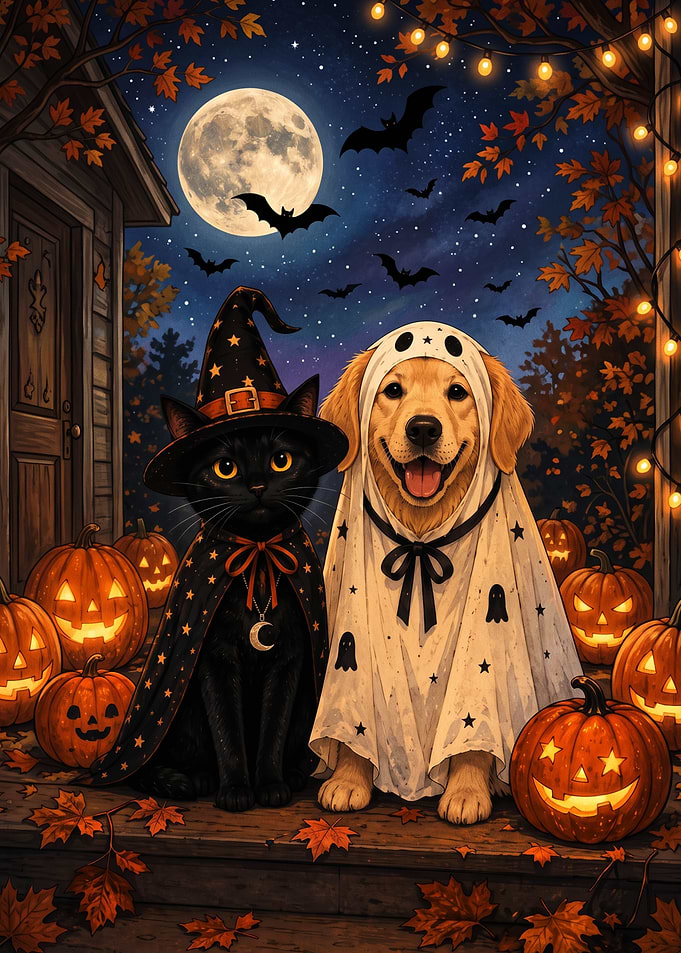 Halloween Cat and Dog Costumes
