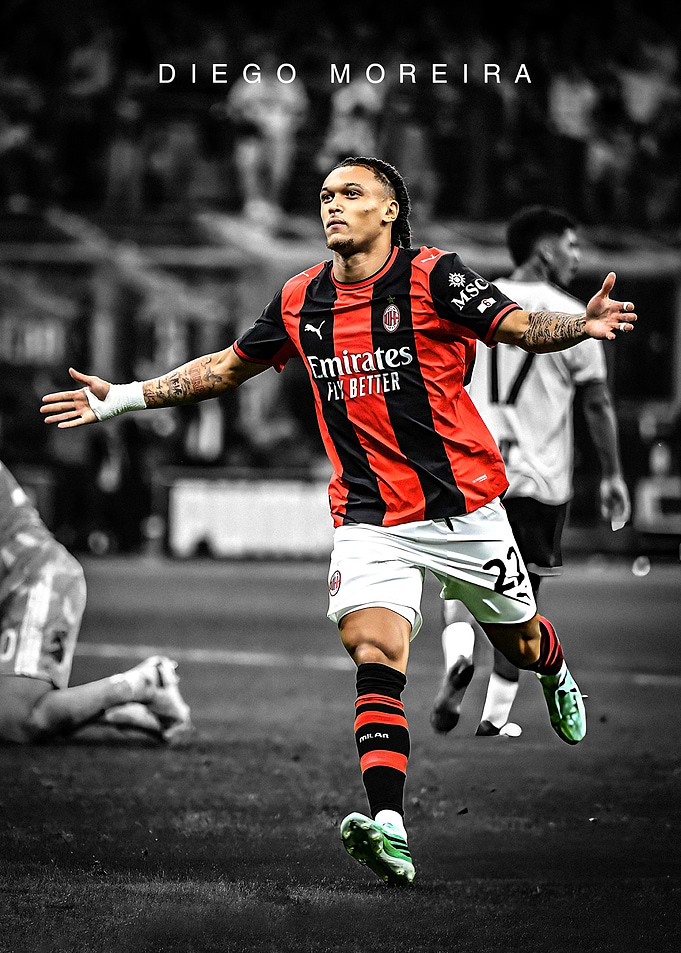 Diego Moreira AC Milan Soccer Poster