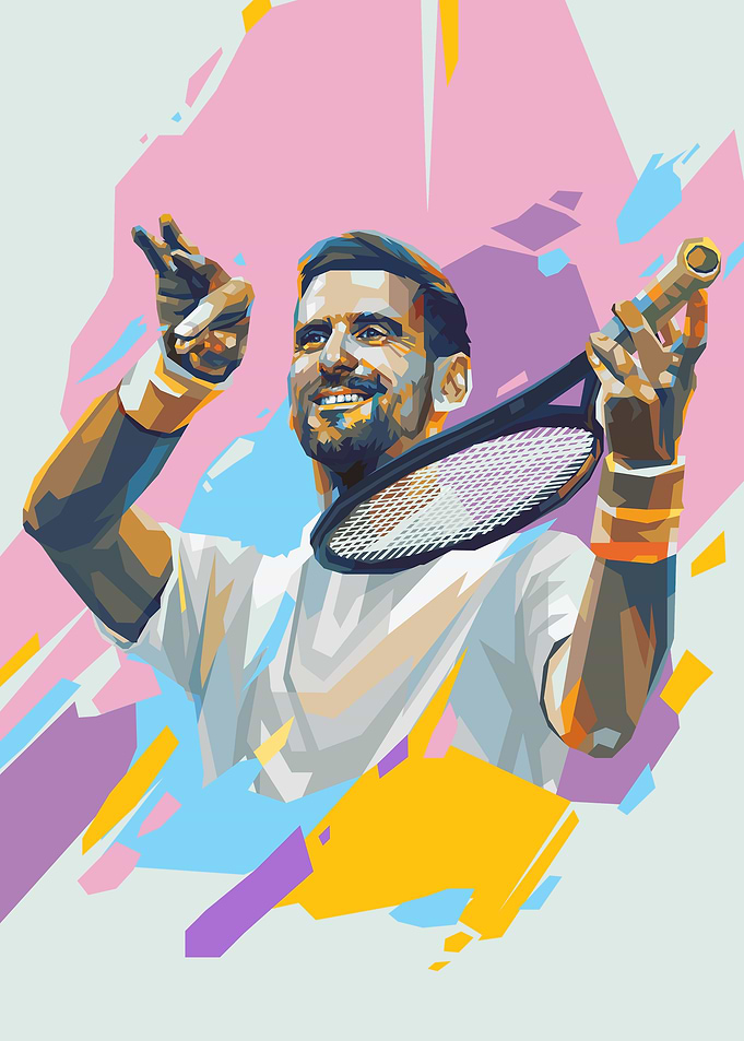 Tennis player celebration