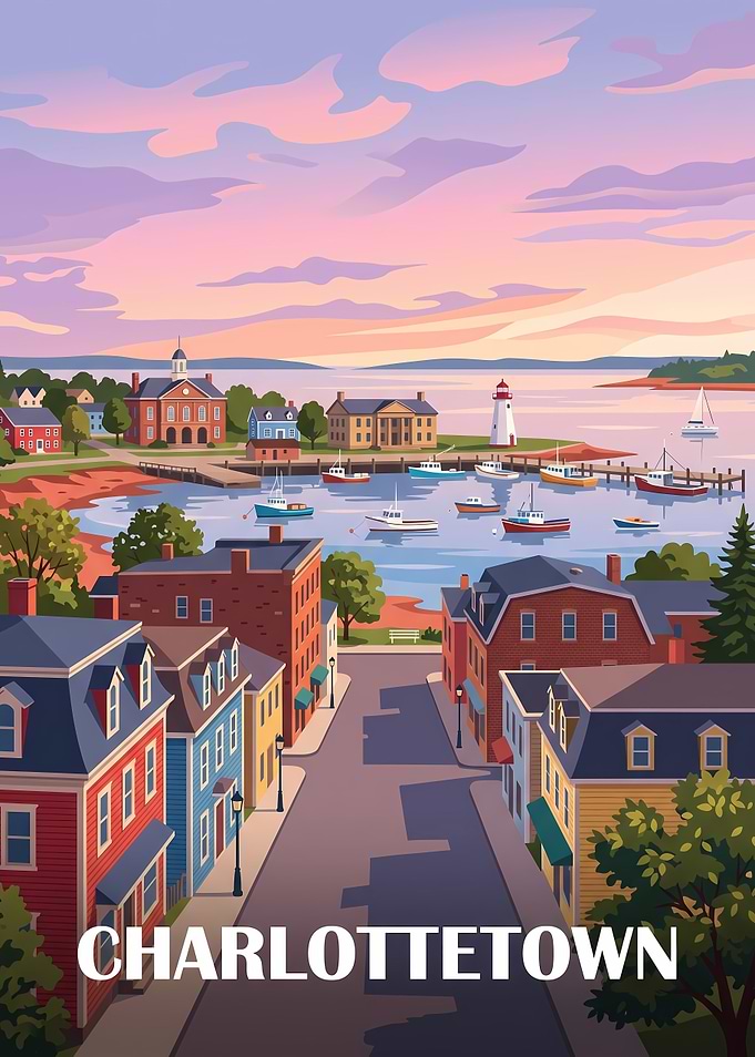 Charlottetown Prince Edward Island Travel Poster