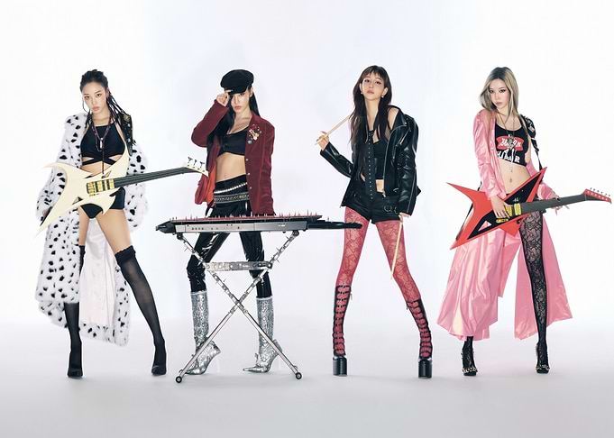 Aespa K-pop Girl Group Rock Band Concept