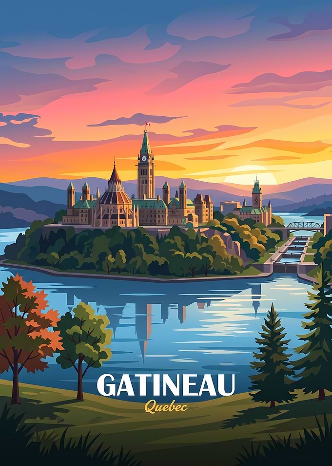 Gatineau Quebec Travel Poster
