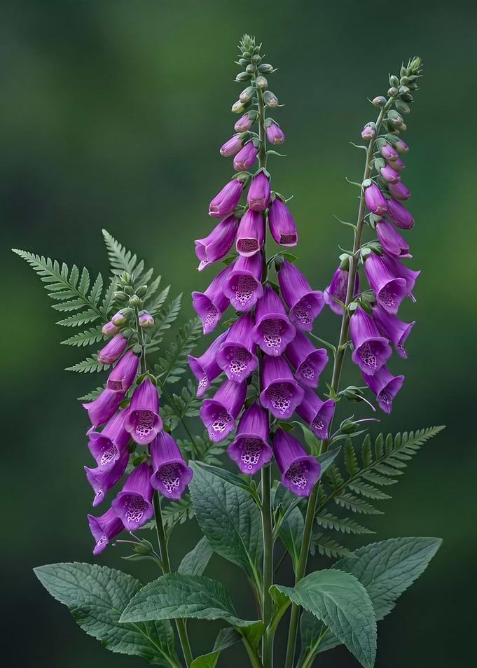 Vibrant Purple Foxglove Flowers