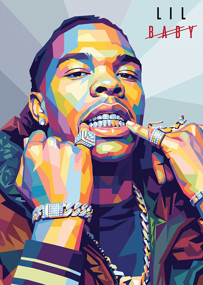 Lil Baby Pop Art Portrait