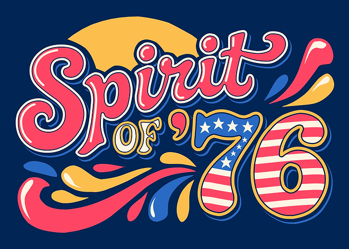 Spirit of 76 Patriotic Typography