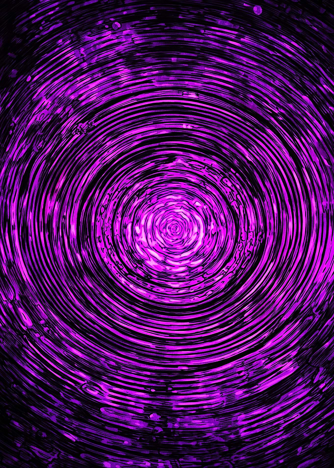 Vibrant Purple Concentric Water Ripples
