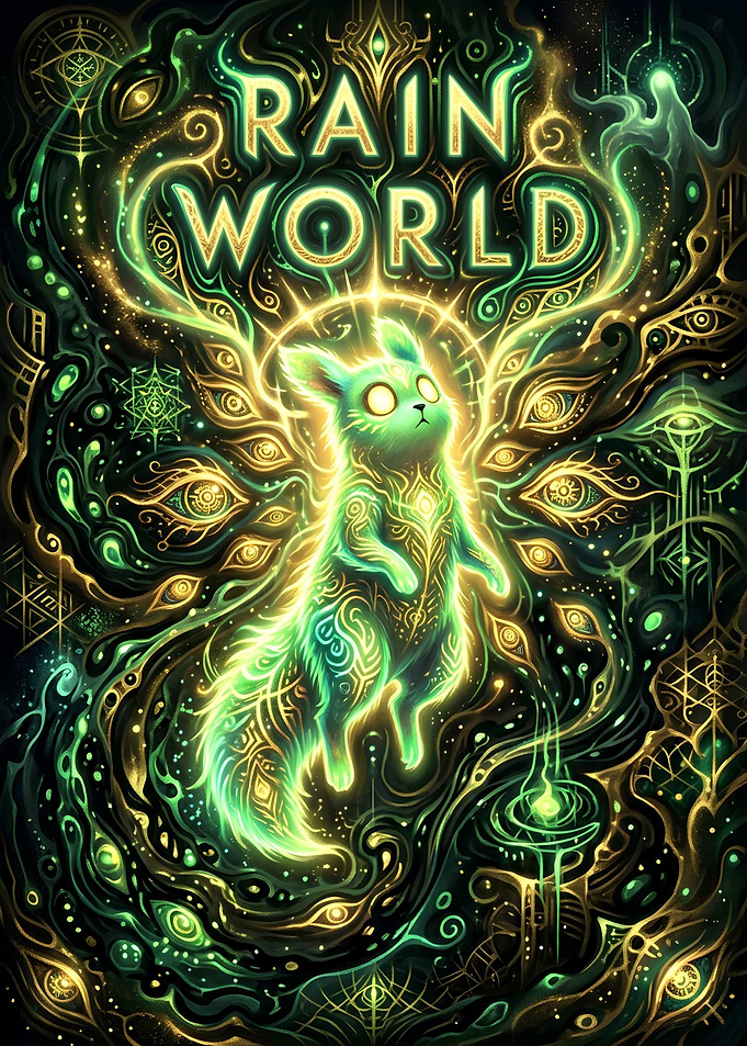 Rain World Slugcat Ethereal Poster