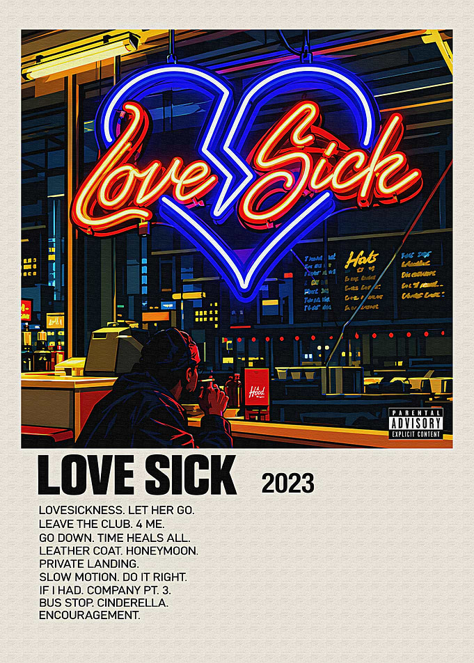 Love Sick Album Cover Poster