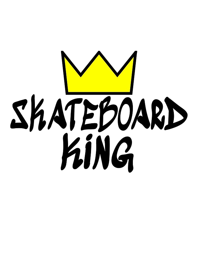 Skateboard King Crown Graphic Design