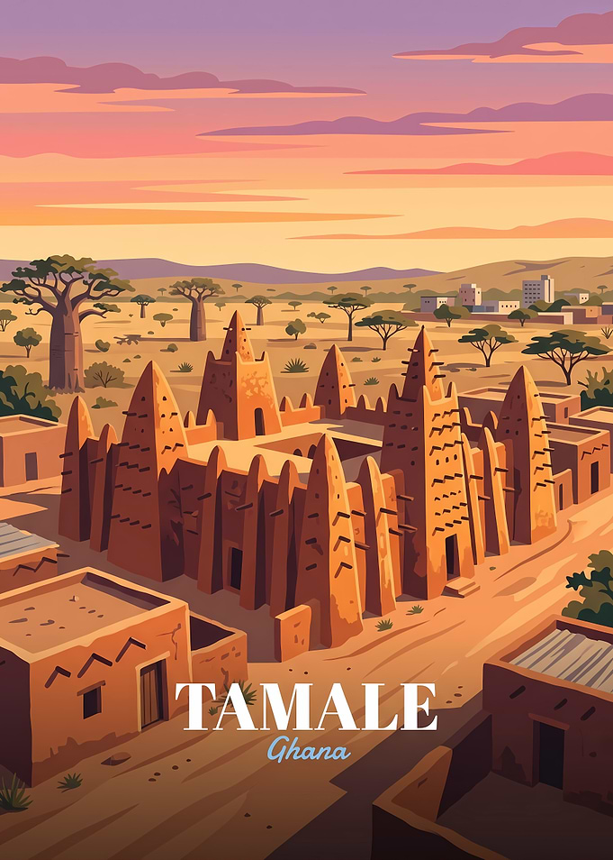 Tamale Ghana Travel Poster