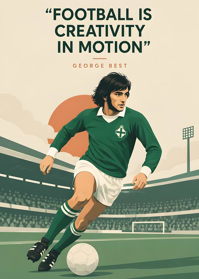 George Best Football Quote Poster