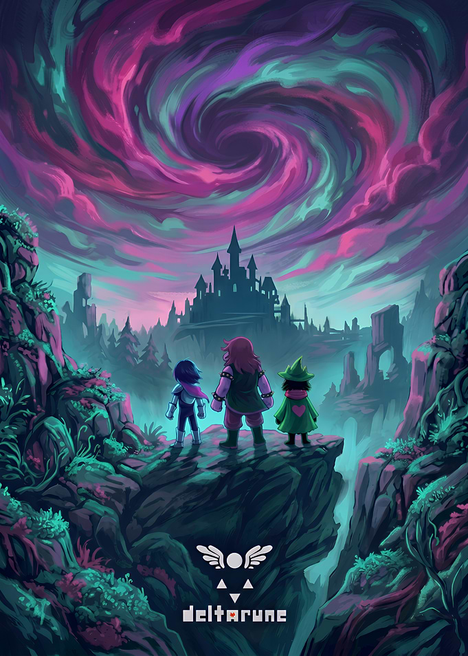 Deltarune Heroes Facing the Dark Castle
