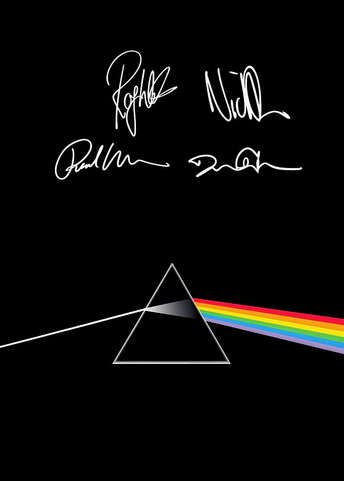 Pink Floyd Dark Side Signed Poster
