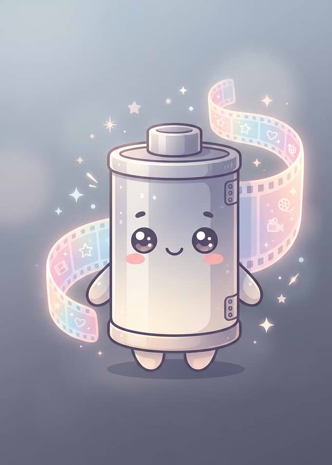 Cute Kawaii Film Roll Character