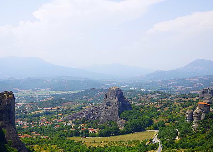 Scenic View of Meteora Rock Formations
