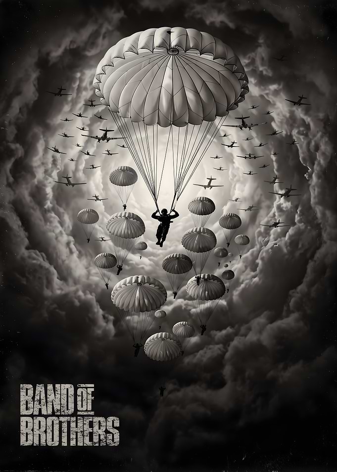 Band of Brothers Movie Paratrooper Poster