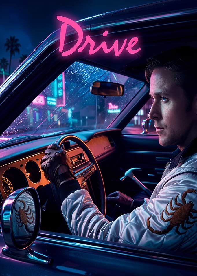Drive Movie Poster with Ryan Gosling