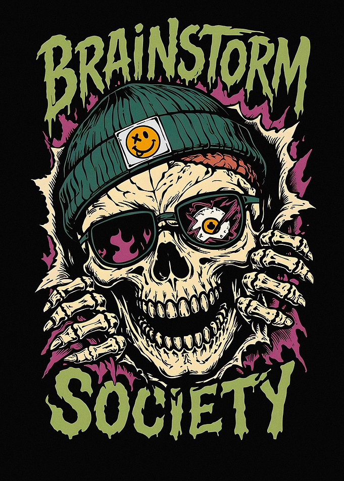 Brainstorm Society Skull Graphic