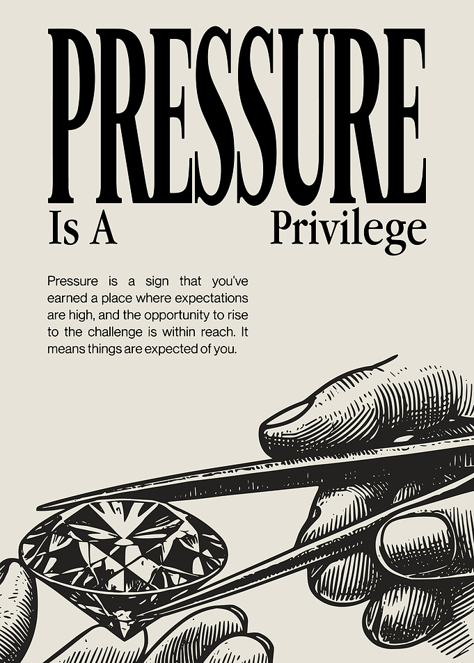 Pressure Is A Privilege Motivational Poster