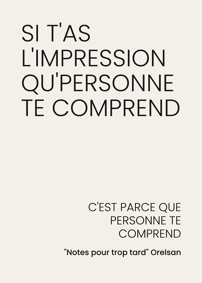 Orelsan Minimaliste Poster