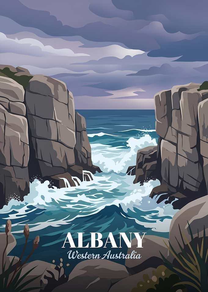 Albany Western Australia Travel Poster